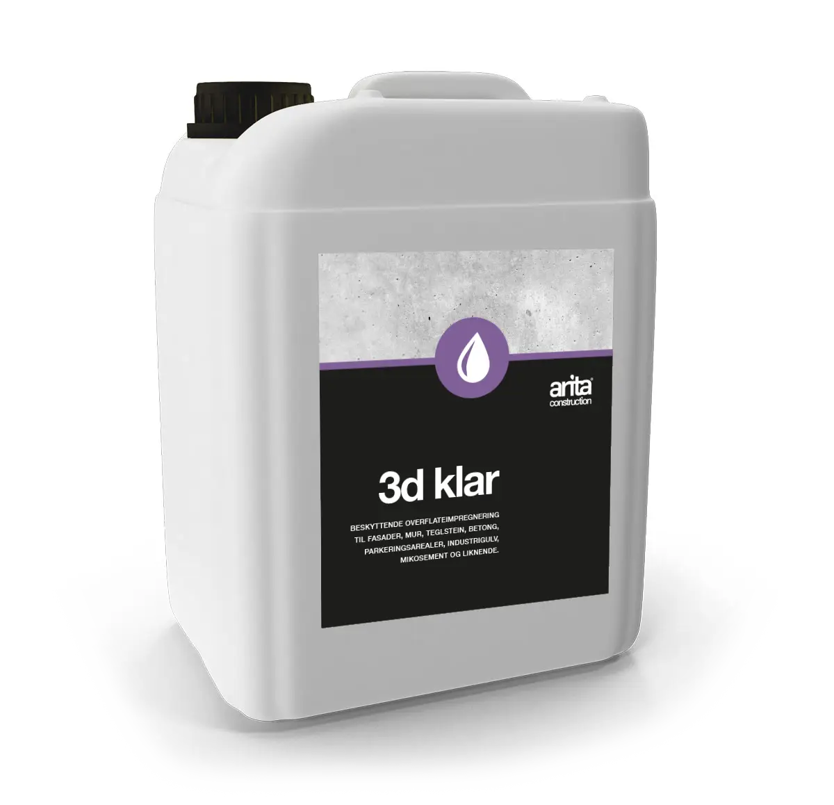 Impregnering som legger seg som en beskyttende hinne over underlaget. Til fasader, mur, teglstein, betong, parkeringsarealer, industrigulv, mikrosement og liknende.