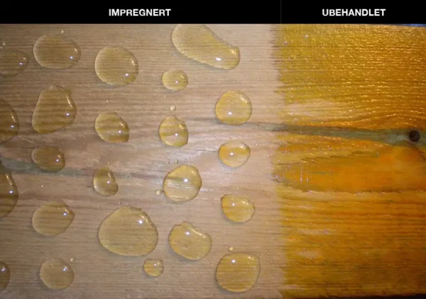 Impregnering av alle typer trevirke som furu, gran, eik, lerk, hardwood. Til bruk på alt fra hagemøbler til endeved på bordkledning. I baderom, dusjsoner og verandaer.